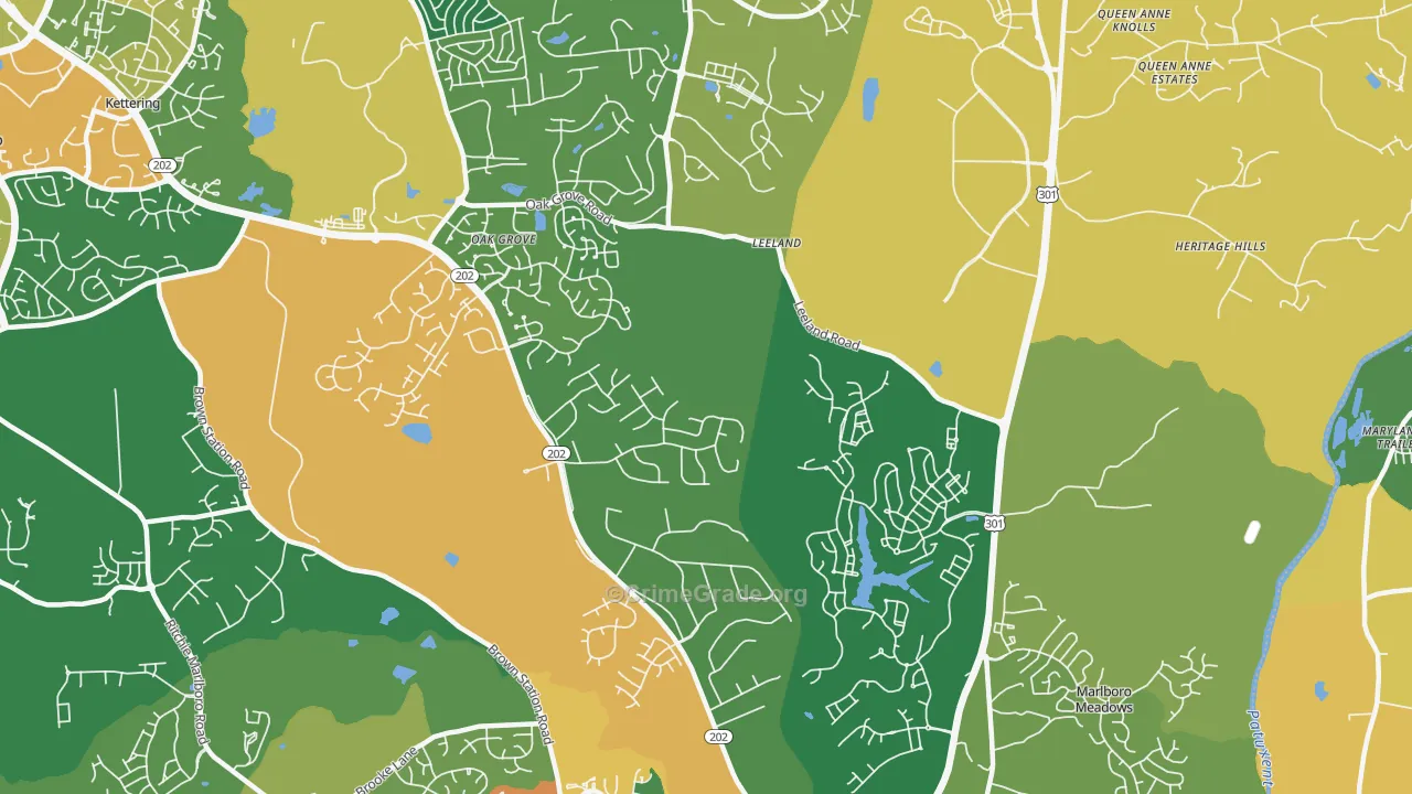 Brock Hall, MD Map of Assault Rates