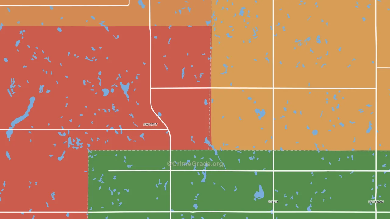 Brocket, ND Map of Assault Rates