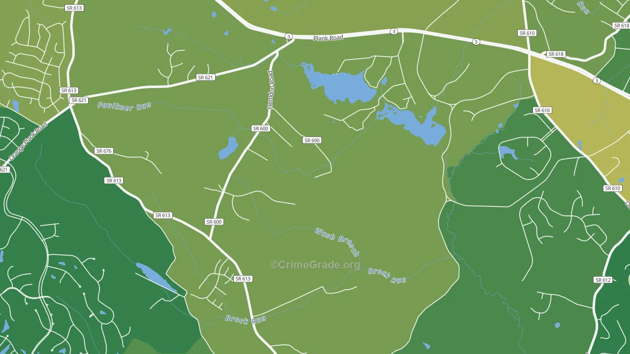 Brockroad, VA Map of Assault Rates