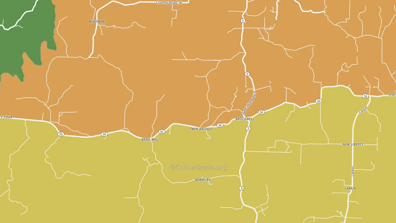 Brockwell, AR Map of Assault Rates