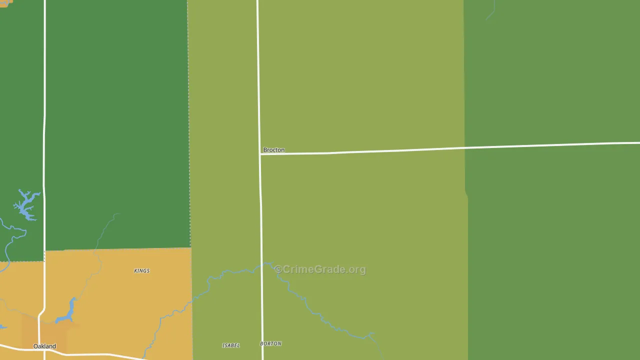 Brocton, IL Map of Assault Rates