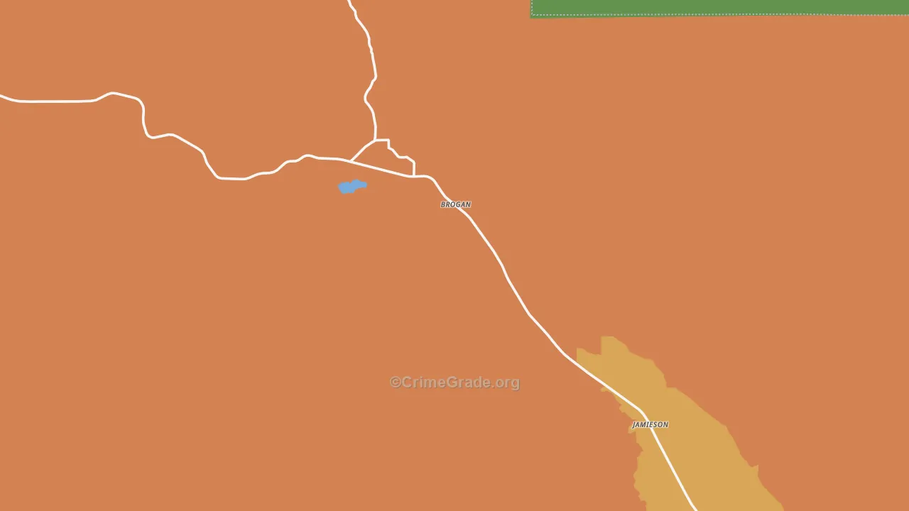 Brogan, OR Map of Assault Rates
