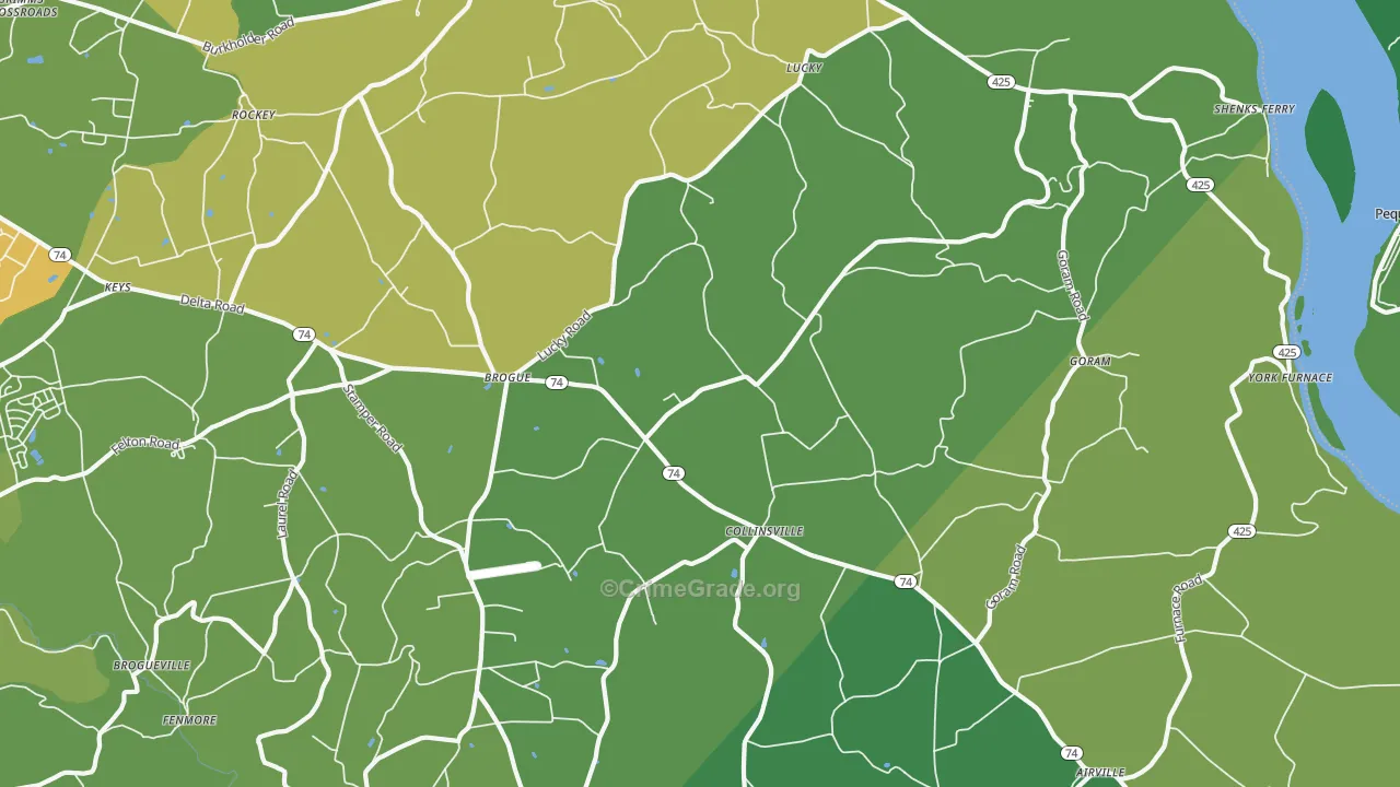 Brogue, PA Map of Assault Rates
