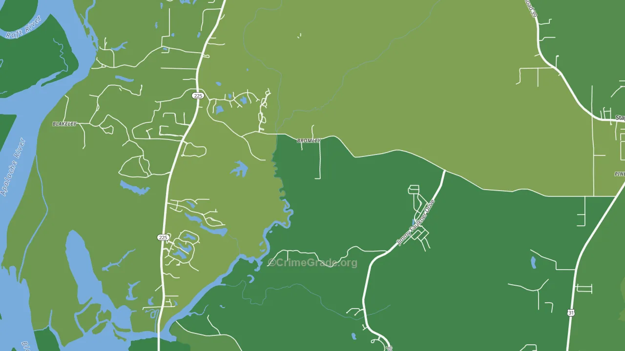 Bromley, AL Map of Assault Rates