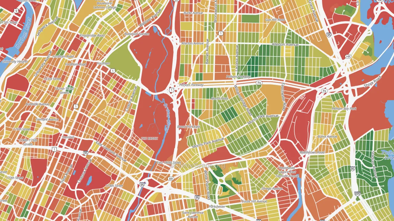 Bronxdale, Bronx, NY Map of Assault Rates