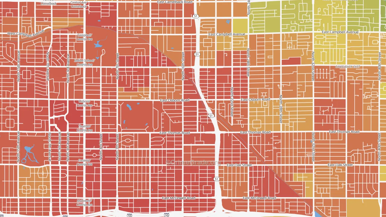 Bronze Boot, Phoenix, AZ Map of Assault Rates
