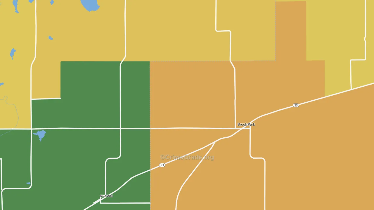 Brook Park, MN Map of Assault Rates