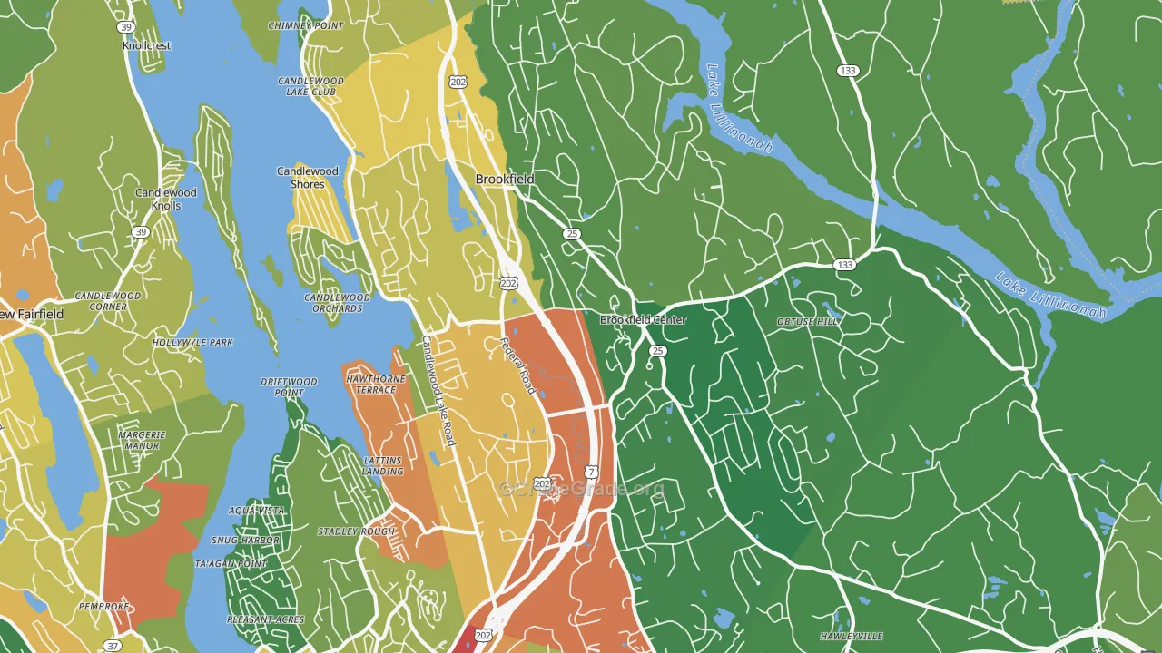Brookfield, CT Map of Assault Rates