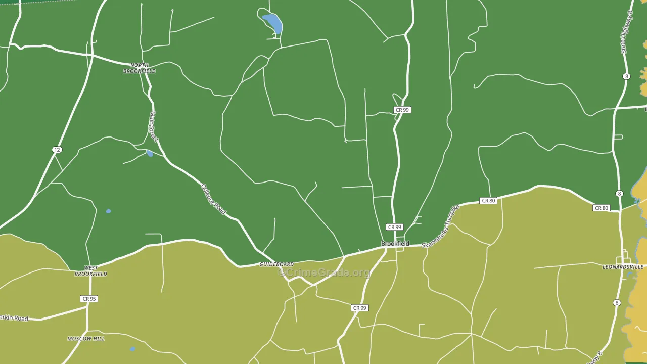 Brookfield, NY Map of Assault Rates