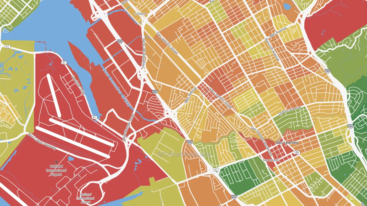 Brookfield Village, Oakland, CA Map of Assault Rates