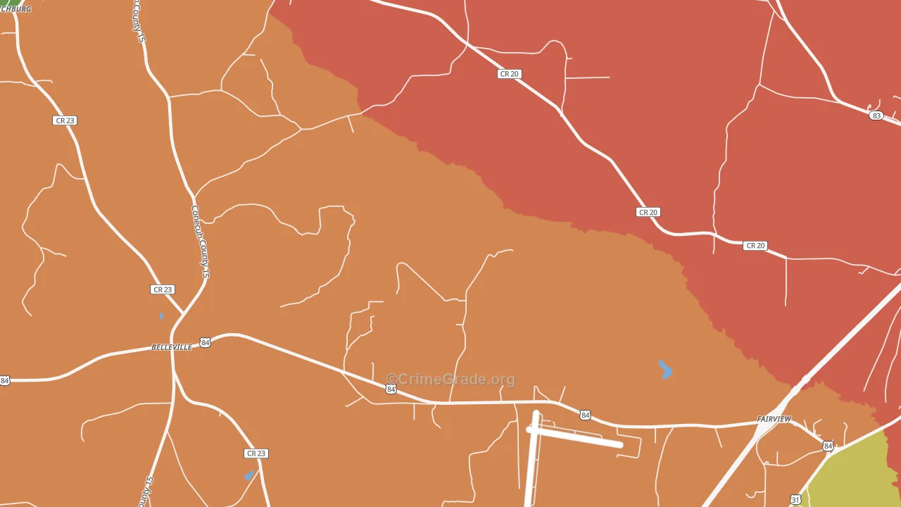 Brooklyn, AL Map of Assault Rates