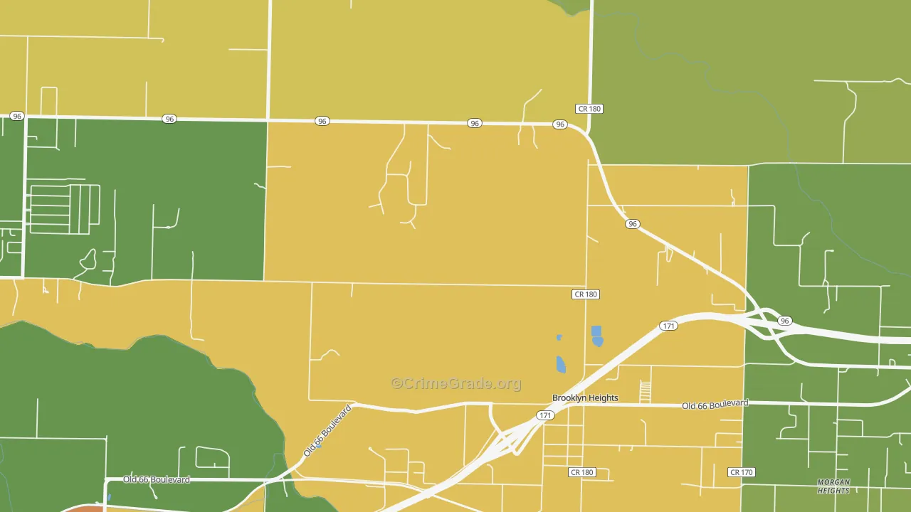 Brooklyn Heights, MO Map of Assault Rates