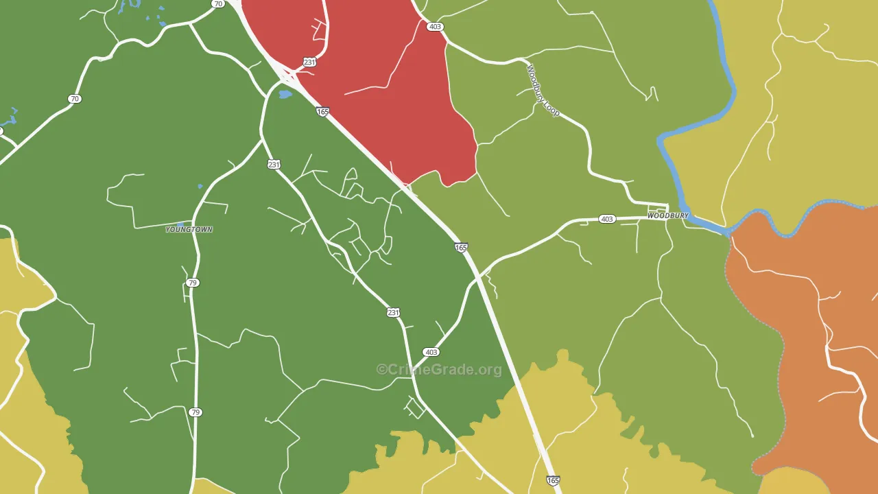 Brooklyn, KY Map of Assault Rates