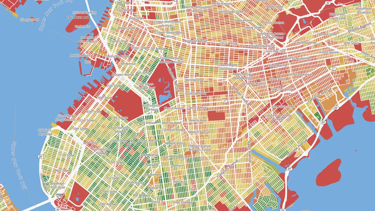 Brooklyn, NY Map of Assault Rates