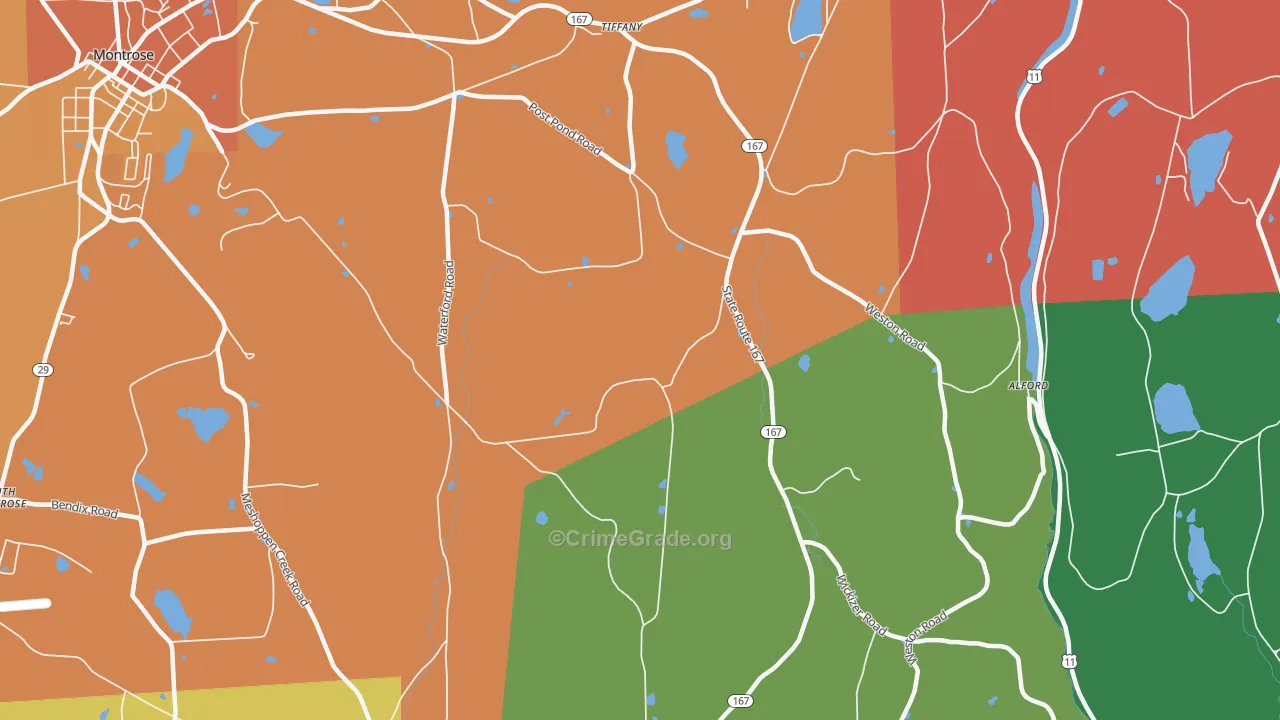 Brooklyn, PA Map of Assault Rates