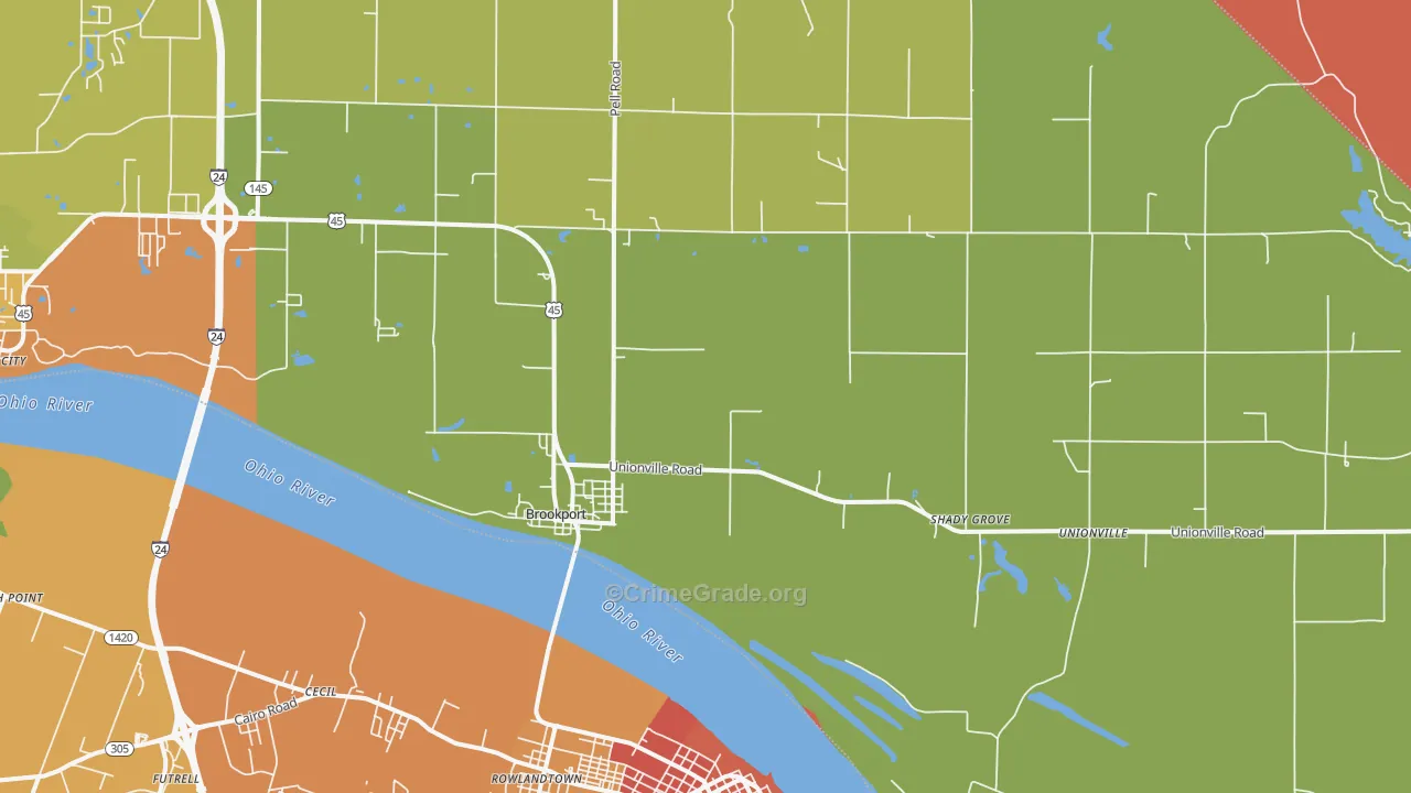 Brookport, IL Map of Assault Rates