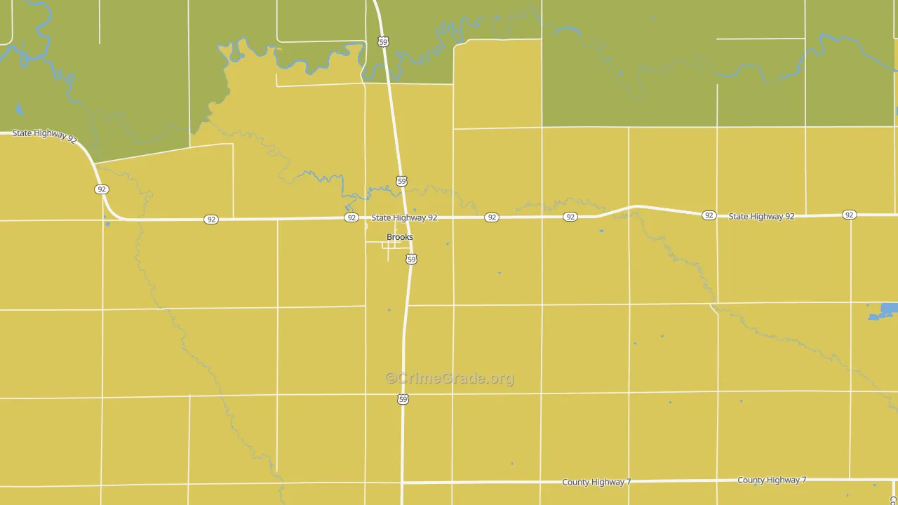 Brooks, MN Map of Assault Rates