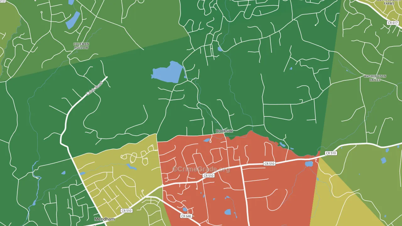 Brookside, NJ Map of Assault Rates