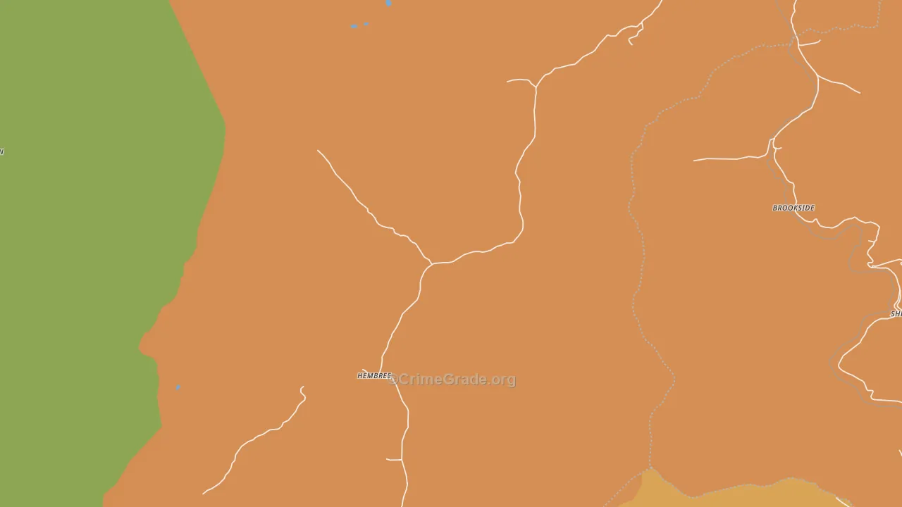 Brookside, TN Map of Assault Rates