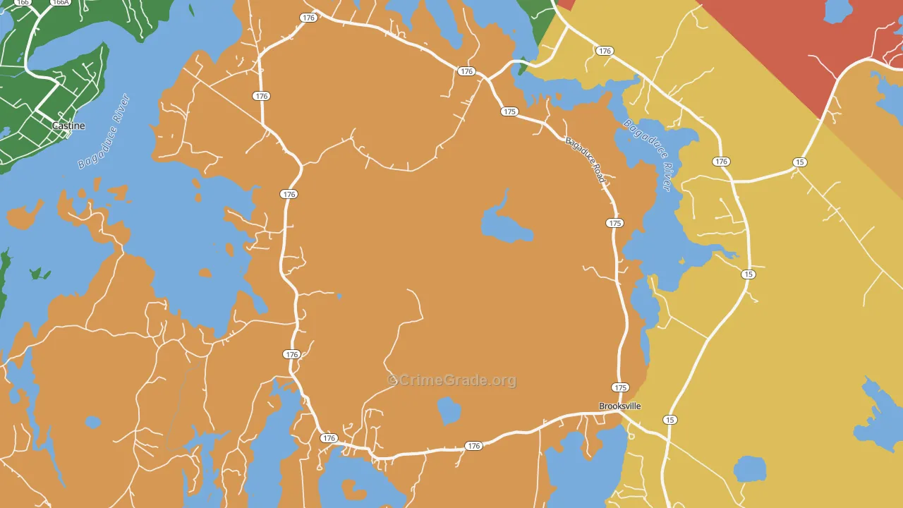 Brooksville, ME Map of Assault Rates