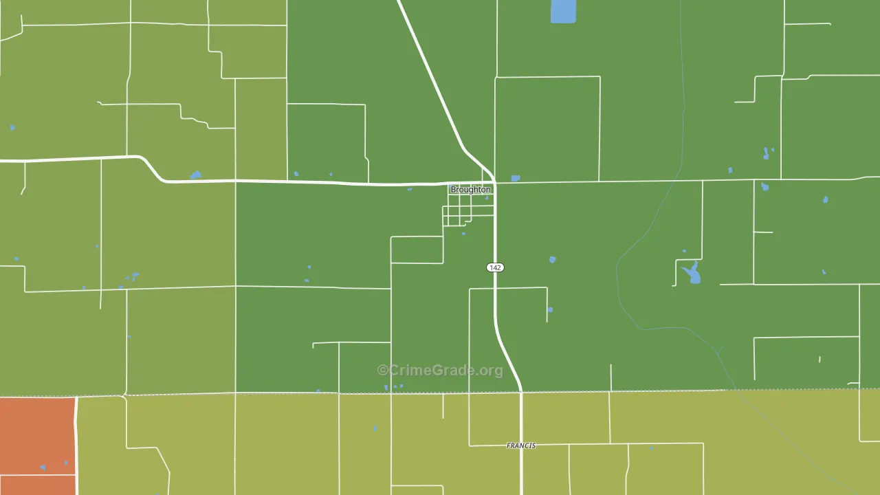 Broughton, IL Map of Assault Rates