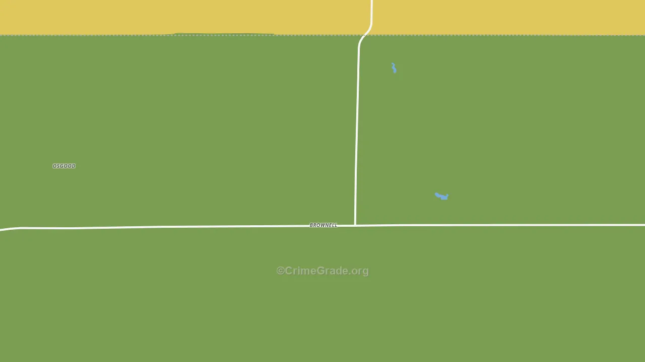 Brownell, KS Map of Assault Rates