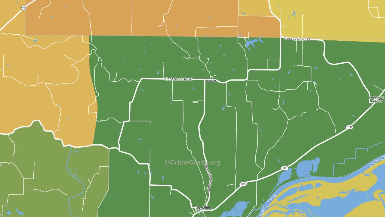 Browning, IL Map of Assault Rates
