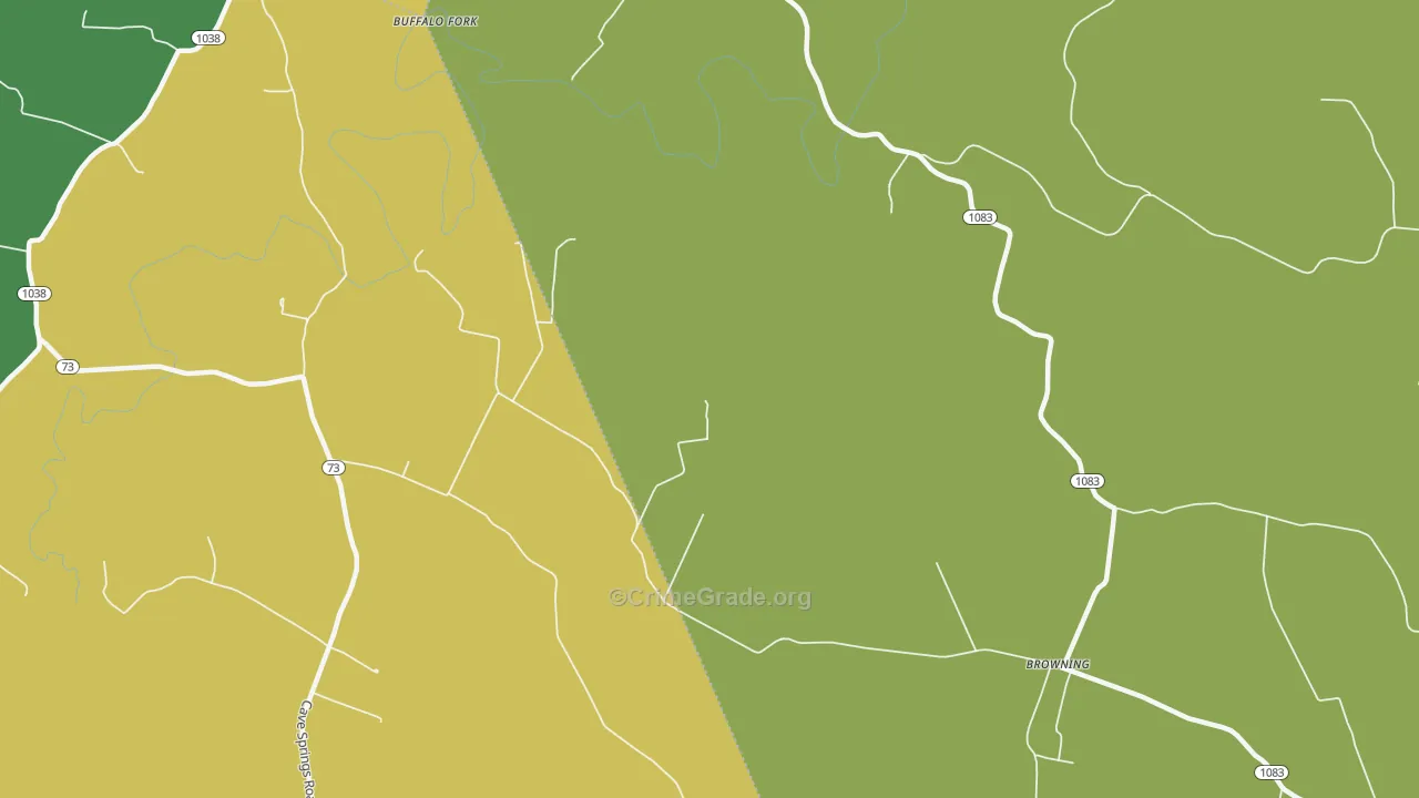 Browning, KY Map of Assault Rates