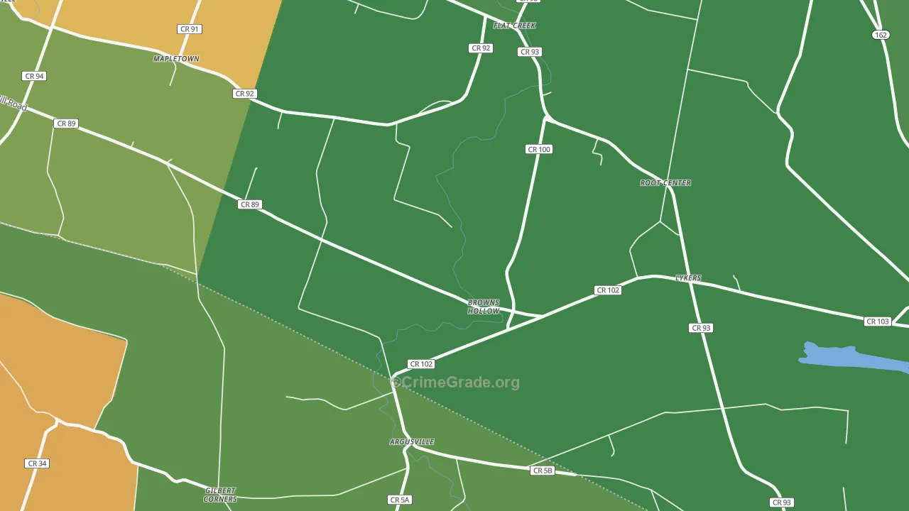 Browns Hollow, NY Map of Assault Rates