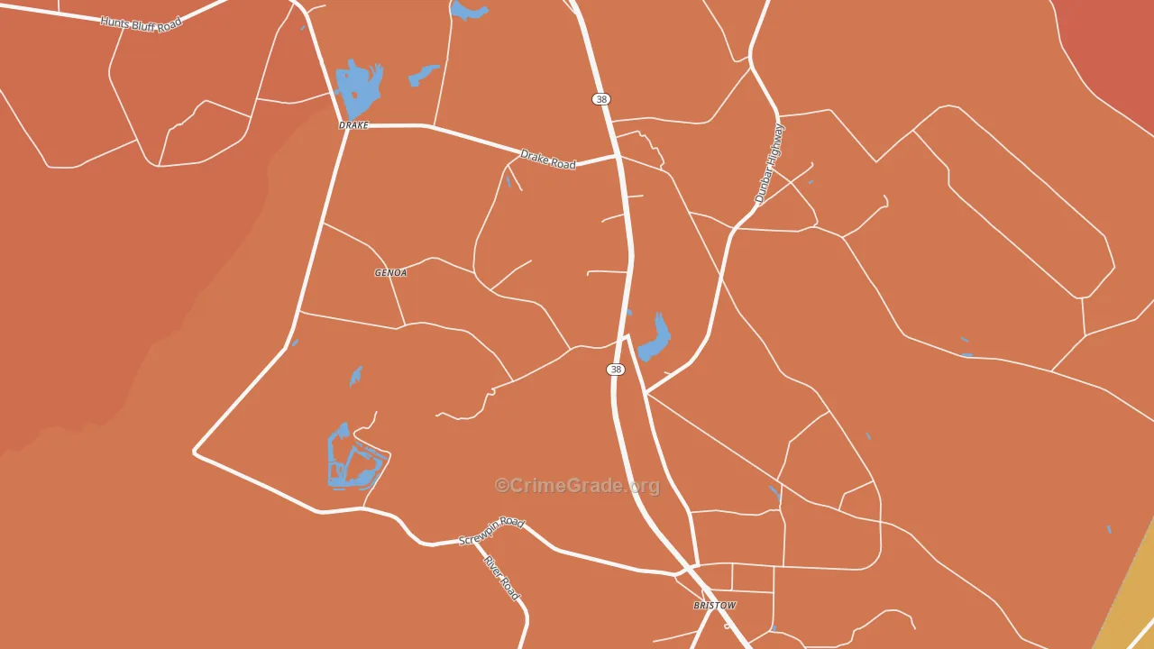 Brownsville, SC Map of Assault Rates