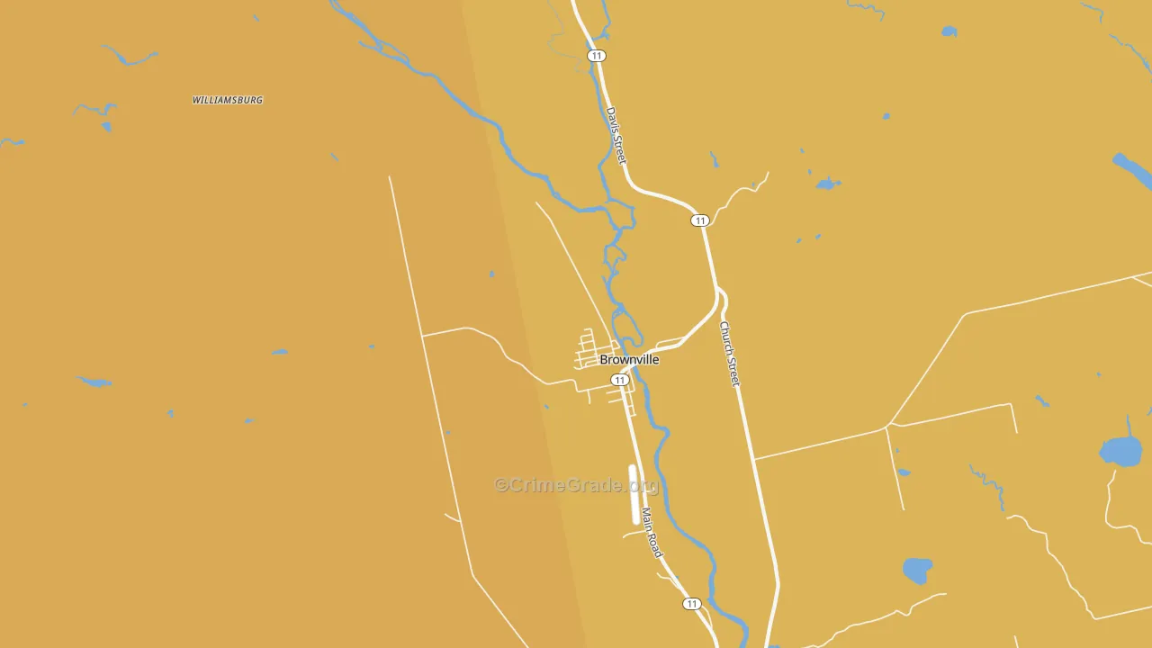 Brownville Junction, ME Map of Assault Rates