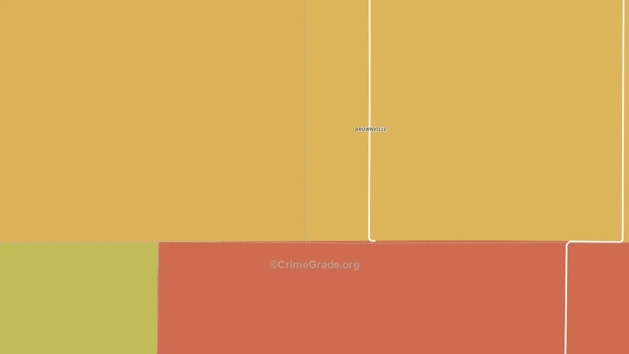 Brownville, KS Map of Assault Rates