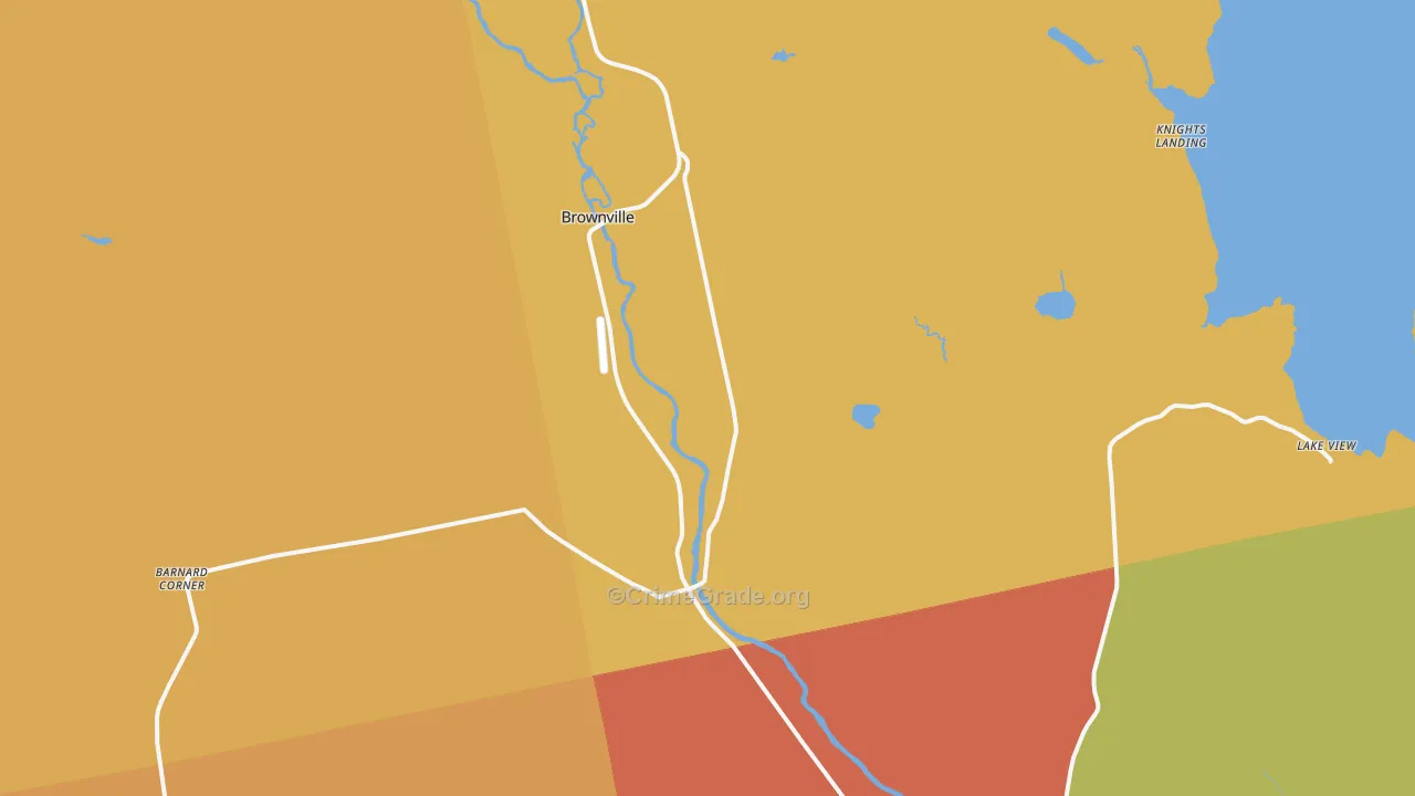 Brownville, ME Map of Assault Rates