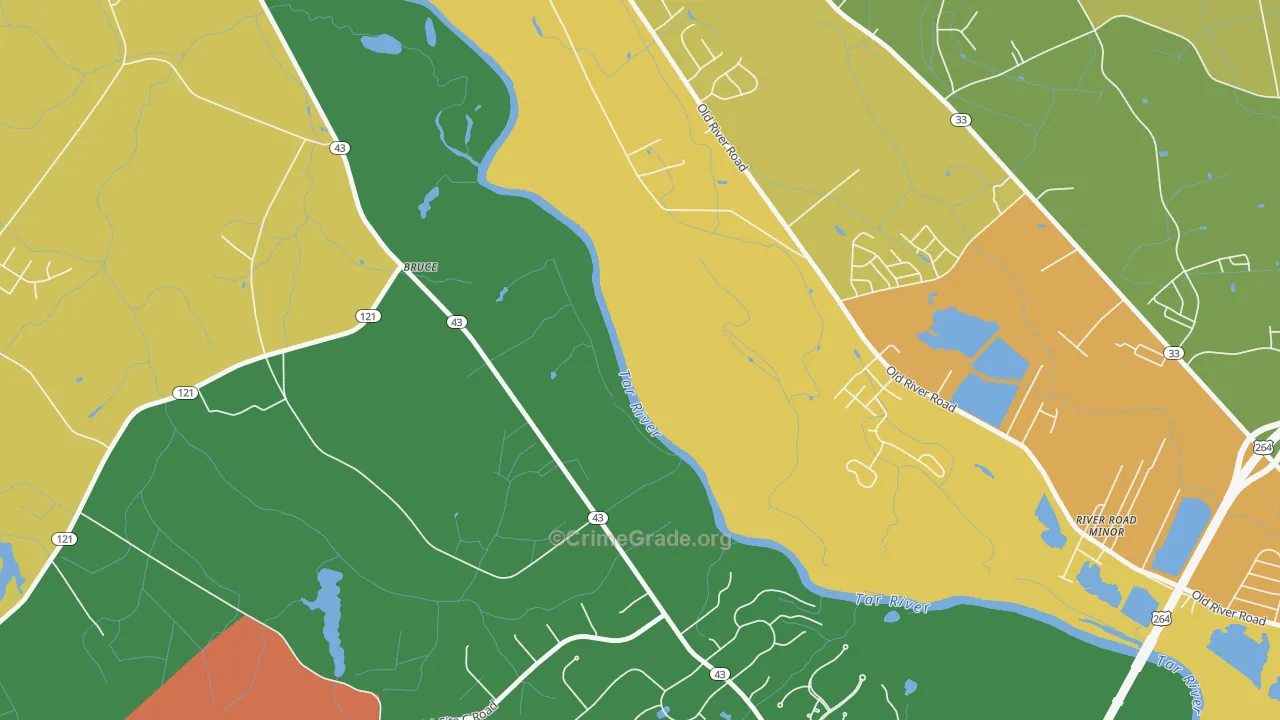 Bruce, NC Map of Assault Rates