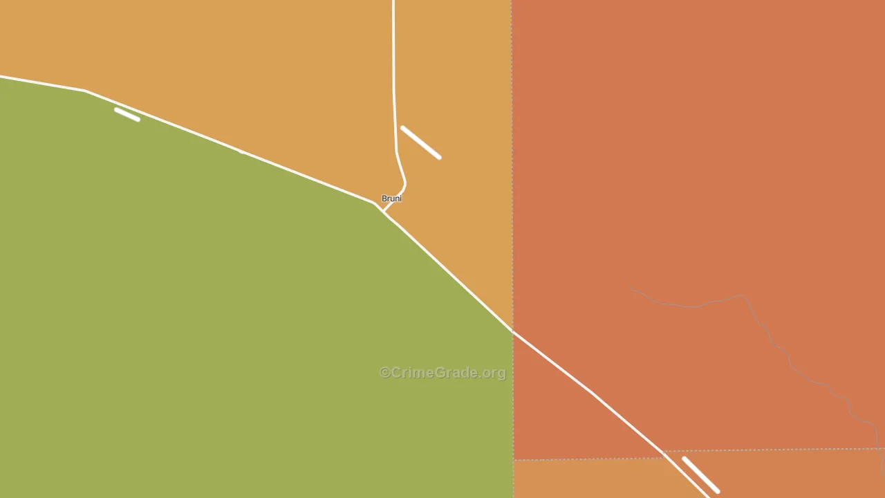 Bruni, TX Map of Assault Rates