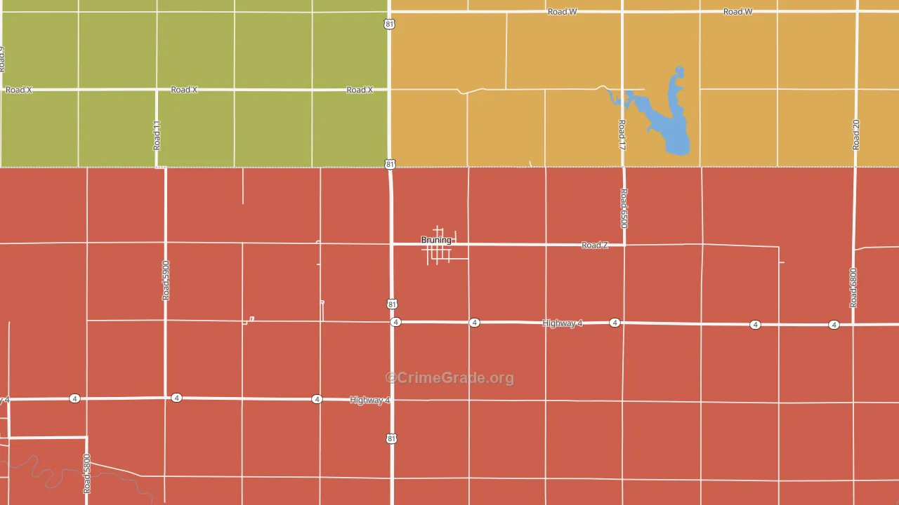 Bruning, NE Map of Assault Rates