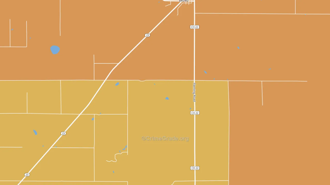 Bruno, MN Map of Assault Rates