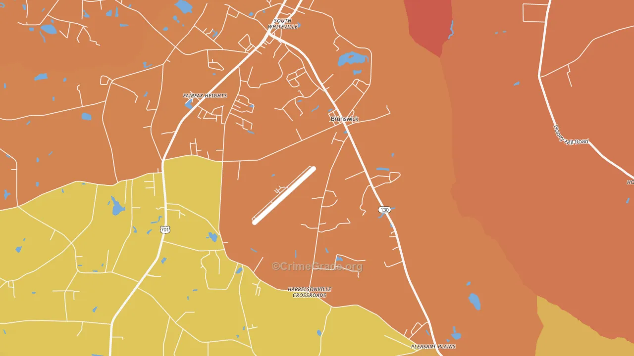 Brunswick, NC Map of Assault Rates