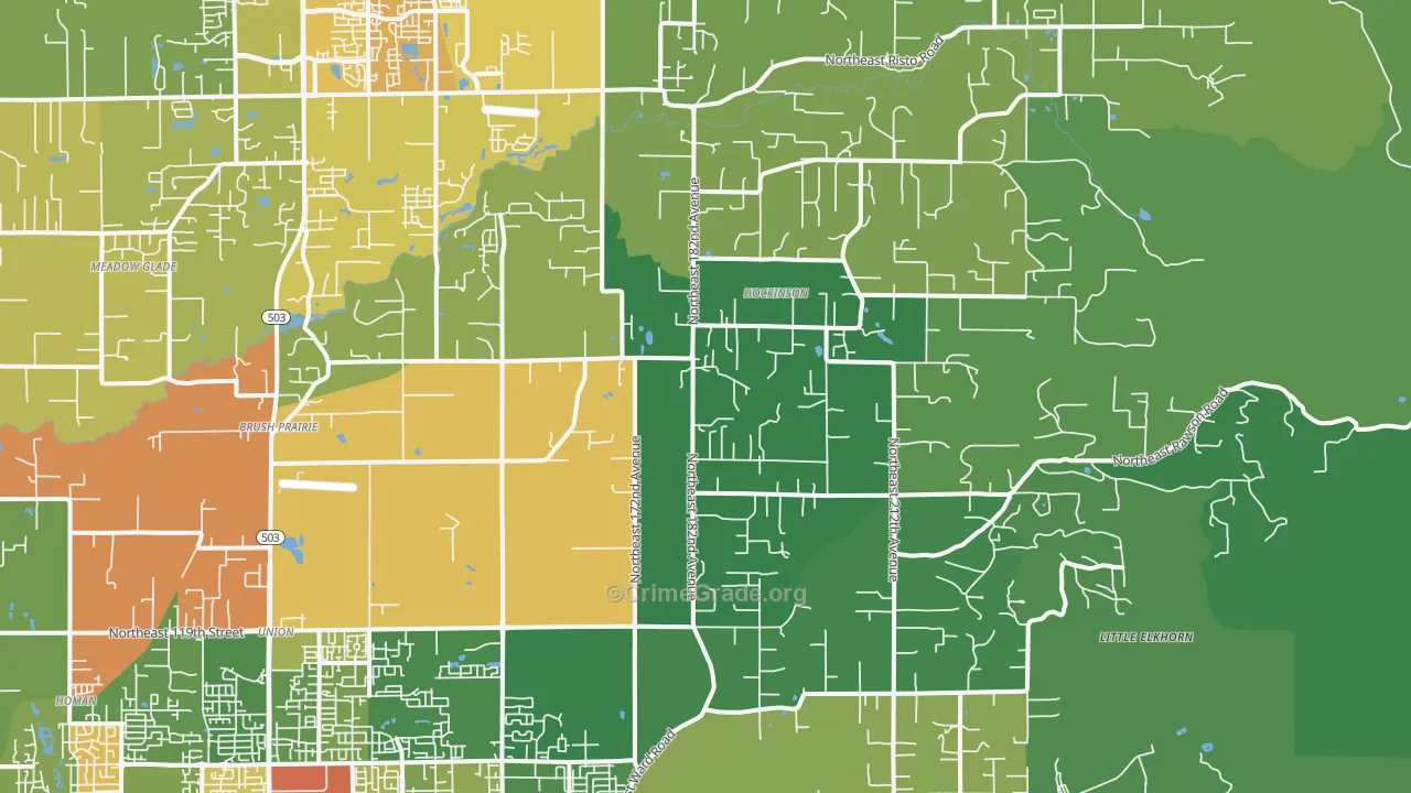 Brush Prairie, WA Map of Assault Rates