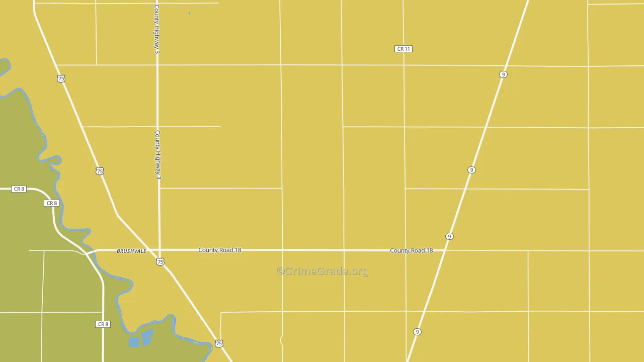 Brushvale, MN Map of Assault Rates