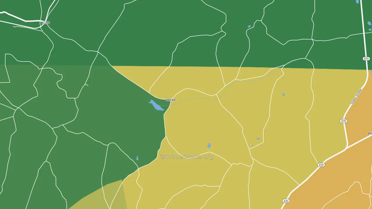 Bryan, PA Map of Assault Rates