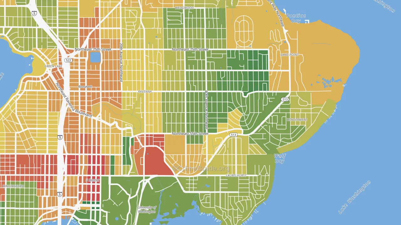 Bryant, Seattle, WA Map of Assault Rates
