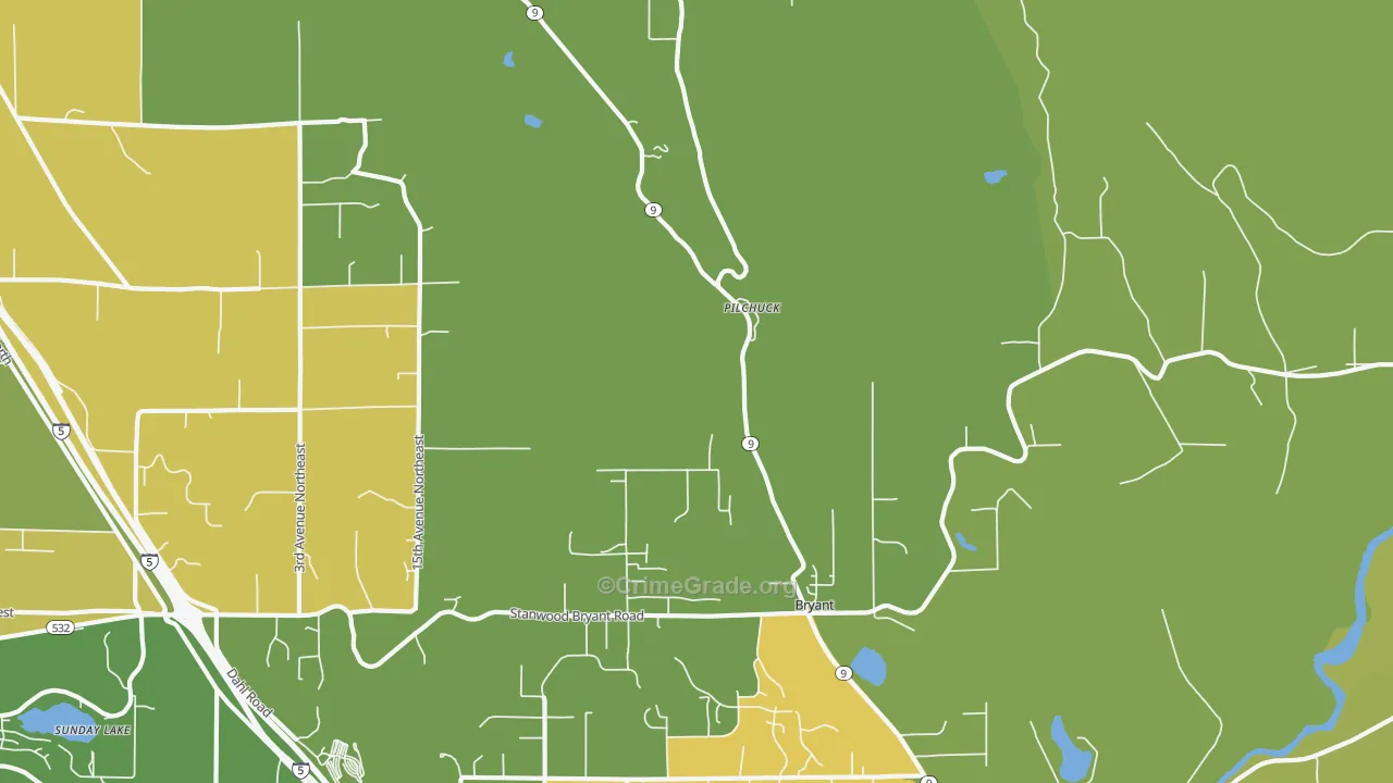 Bryant, WA Map of Assault Rates