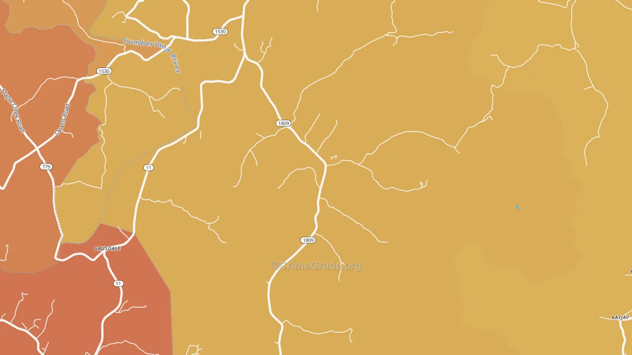 Bryants Store, KY Map of Assault Rates