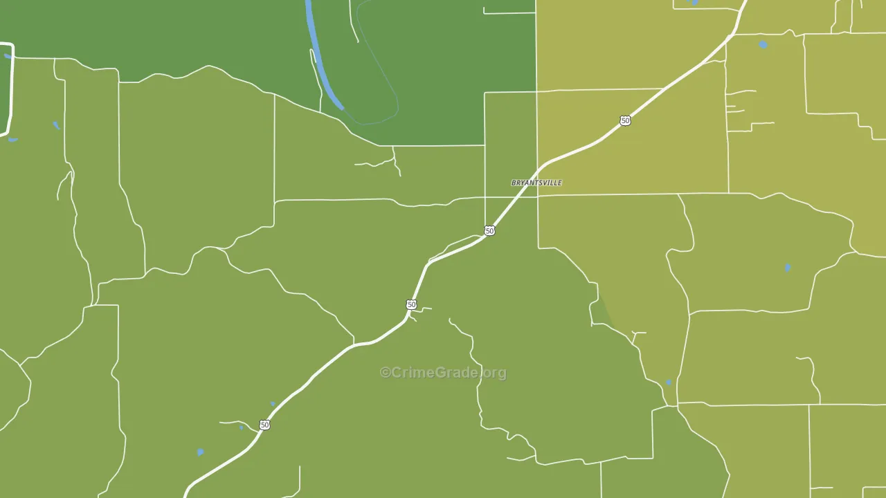 Bryantsville, IN Map of Assault Rates