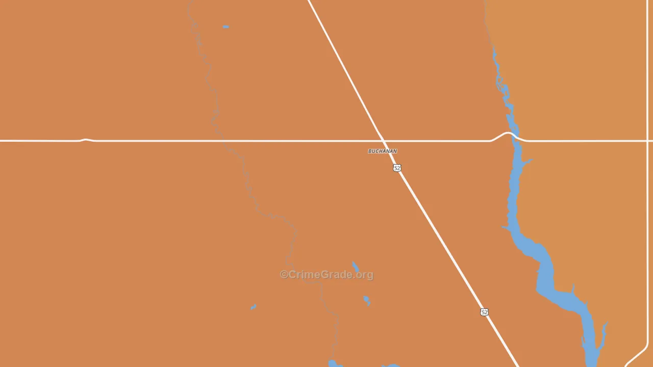 Buchanan, ND Map of Assault Rates