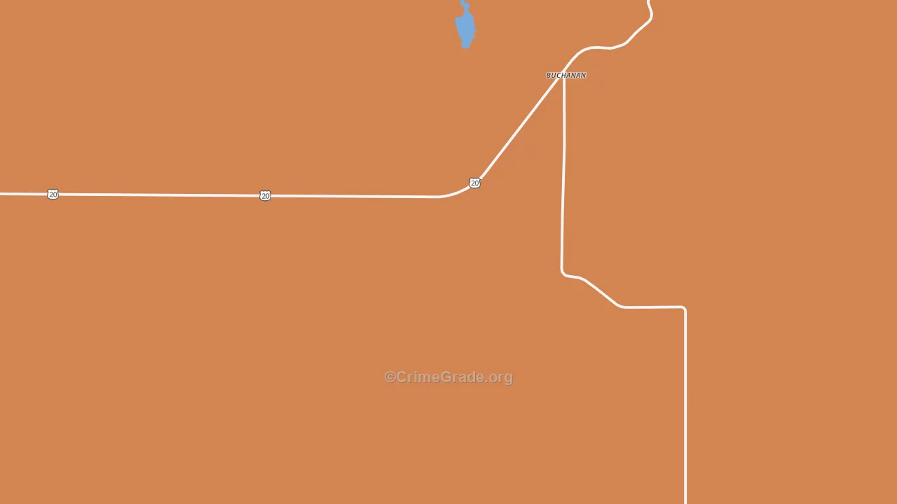 Buchanan, OR Map of Assault Rates