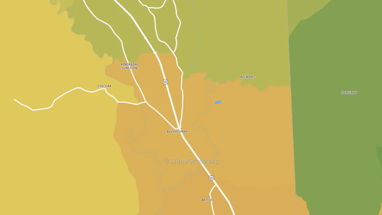 Buckatunna, MS Map of Assault Rates