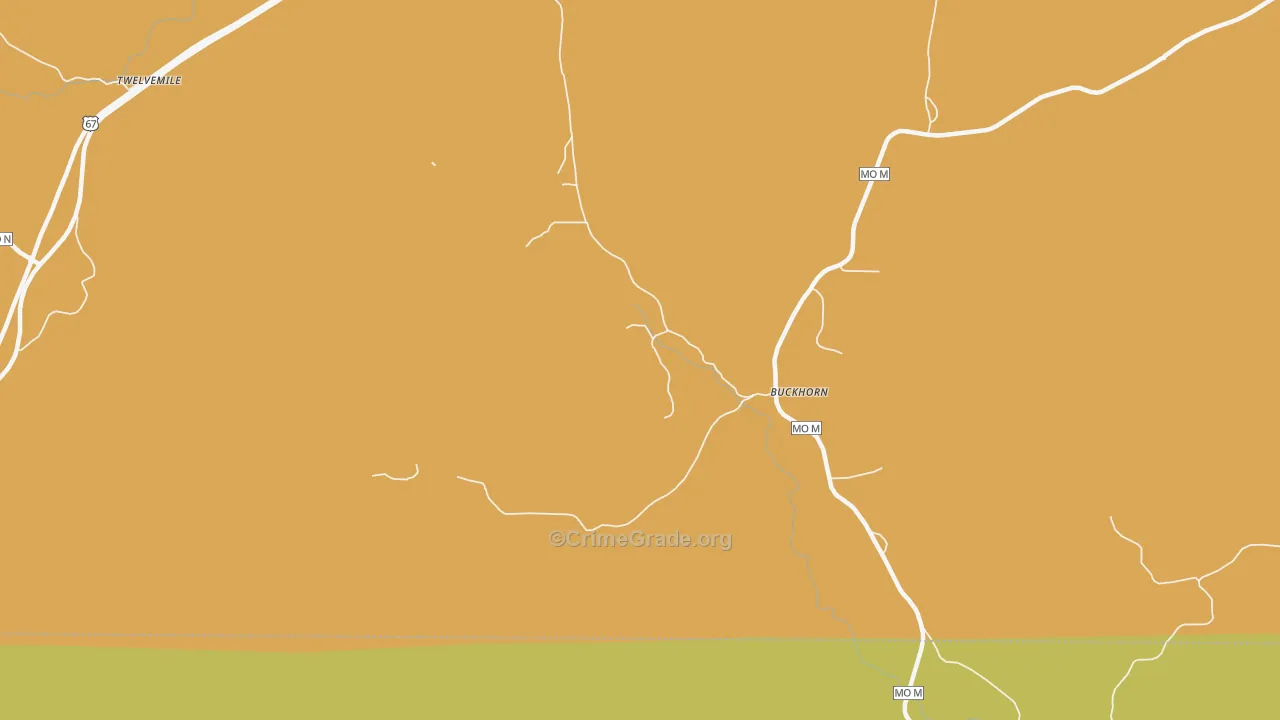 Buckhorn, MO Map of Assault Rates