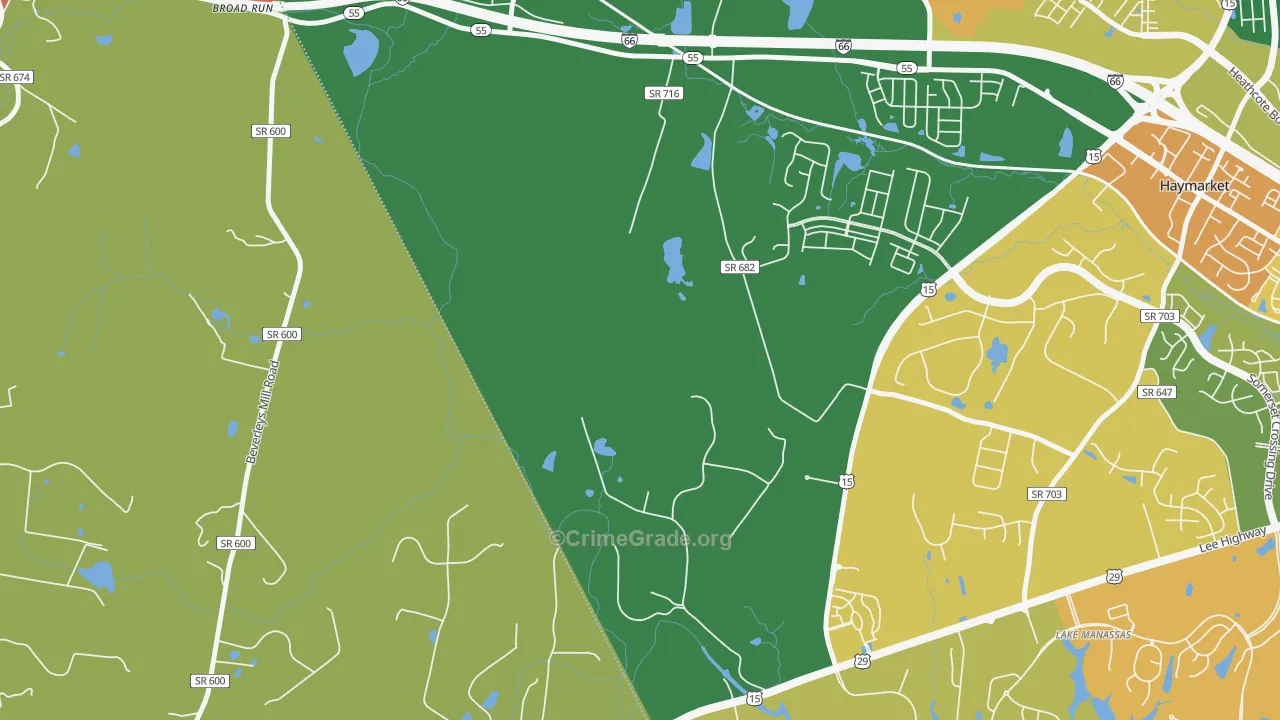 Buckland, VA Map of Assault Rates